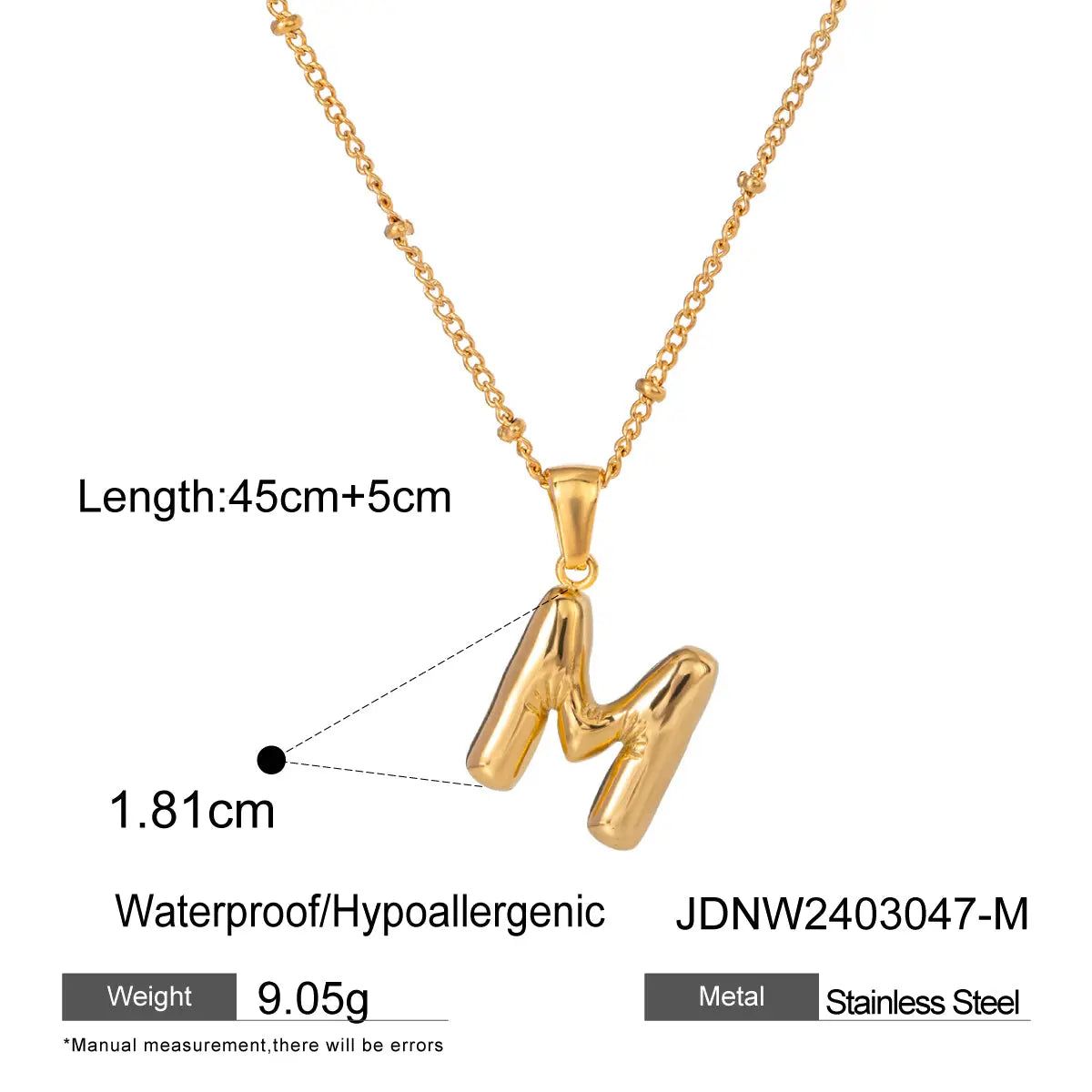Letter Necklaces Macaje