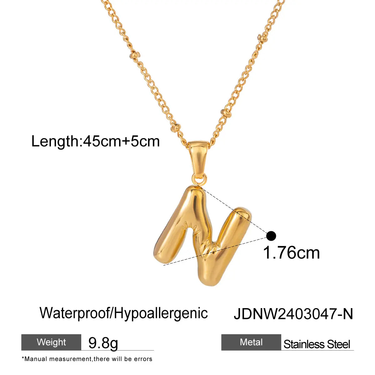 Letter Necklaces Macaje